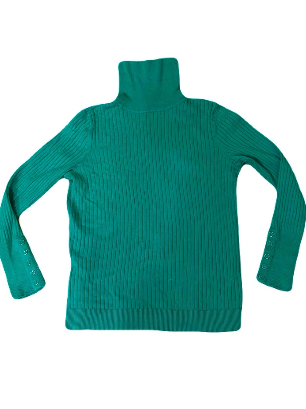 Talbots Emerald Ribbed Turtleneck Sweater - Picture 5 of 8